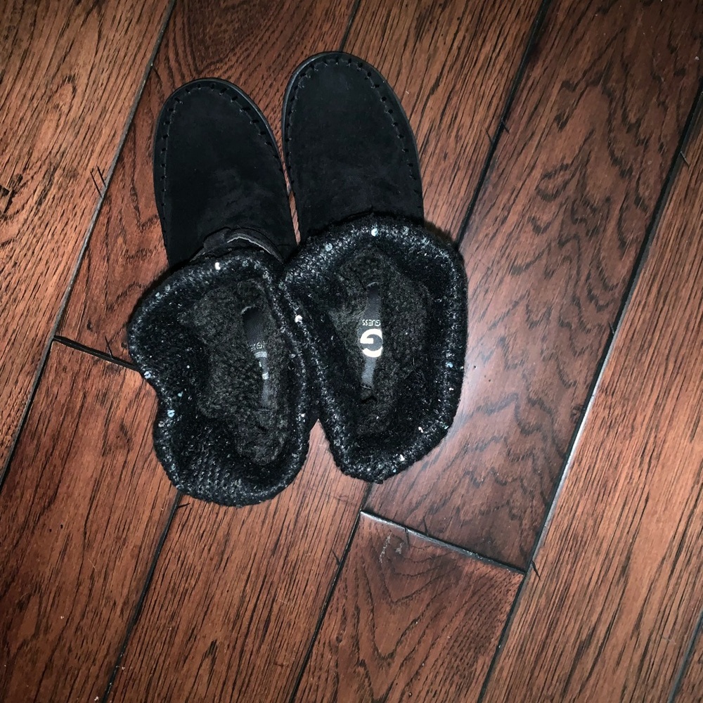 Guess Black Sparkle Boots with Buckles 7.5 NWOB - Picture 7 of 7